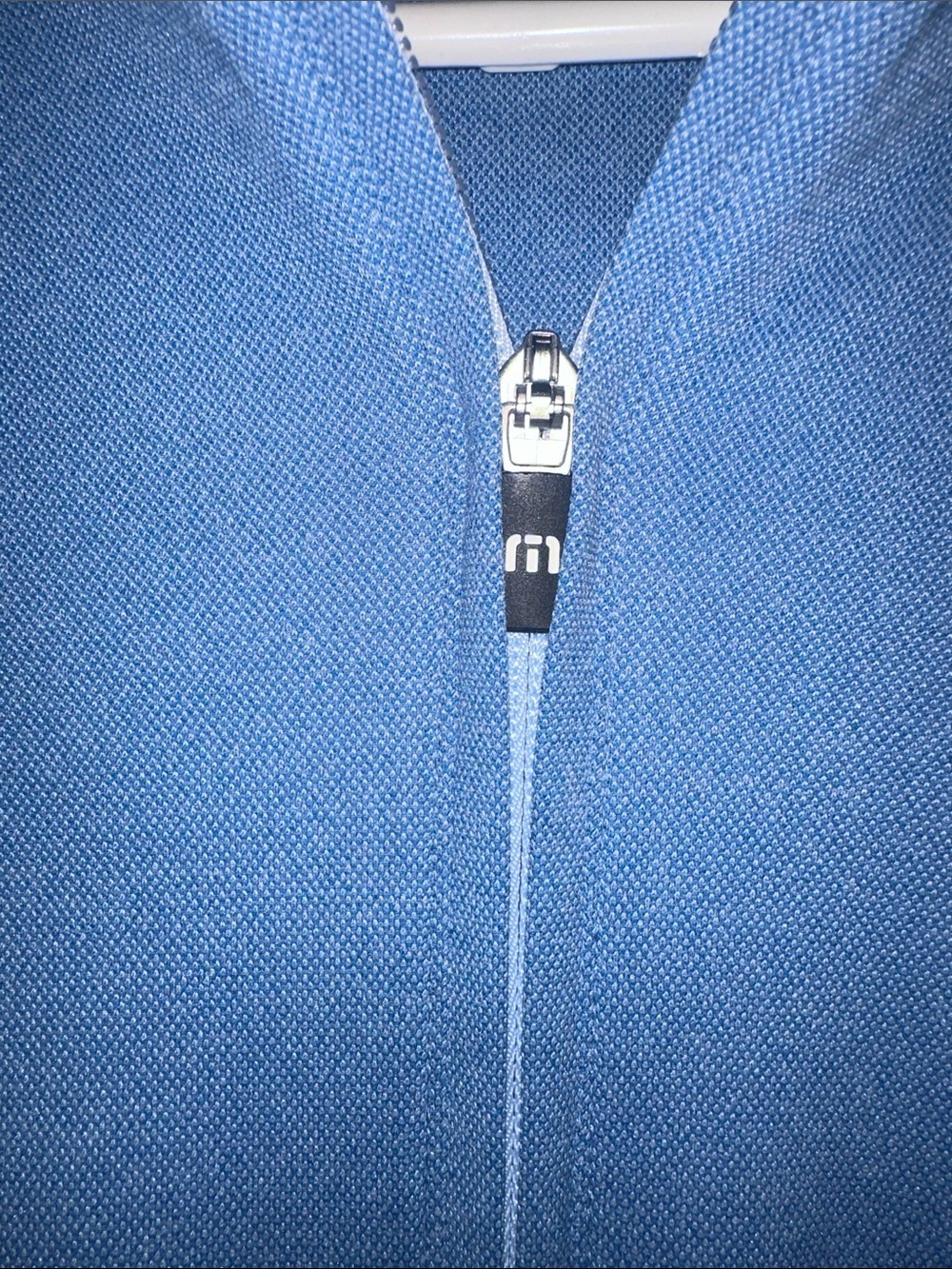TravisMathew Men's 1/4 Zip Pullover Golf Jacket Sweater Steel Blue XL - Picture 5 of 8